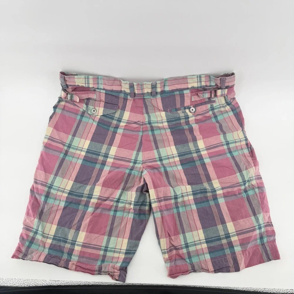 Polo Ralph Lauren Shorts Mens 38 Pink Plaid Bradbury Fit‎ Cinch Back